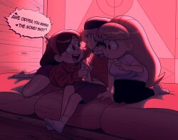 10centsworth 1boy 2girls ashamed braces covering_eyes cum cum_on_face dipper_pines embarrassed english_text gravity_falls hat_covering_eyes incest mabel_pines pacifica_northwest penis shame tagme text