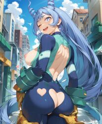 2024 ai_generated ass back_view boku_no_hero_academia breasts grabbing_ass grabbing_from_behind hadou_nejire heart heart_symbol large_breasts my_hero_academia nejire_hado tagme utamaru