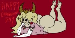 ass ass_focus big_ass big_breasts black_eyes blonde_hair coronation_day_(creepypasta) creepypasta crown demon demon_girl entity feet feet_fetish feet_up fnf_mods foot_fetish friday_night_funkin friday_night_funkin_mod gloves horns monster_girl nightmare_waifu nintendo pink_dress princess princess_peach princess_peach_(coronation_day) ripped_clothes ripped_clothing ripped_dress royalty smile smiling super_mario_world tagme tagme_(artist)