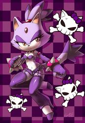 blaze_the_cat bra cat feline nancher purple_fur sega sonic_(series) sonic_the_hedgehog_(series) spiked_bracelet spiked_collar tagme