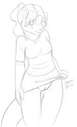 2013 anthro bottomless female mustelid os otter pussy sketch solo