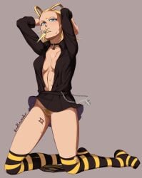 2d 2d_(artwork) 2d_artwork antenna_hair areola areola_slip areolae areolae_slip artist_signature average_breasts badlavender black_and_white_panties black_and_yellow_socks black_and_yellow_underwear black_choker black_dress black_necklace black_neckwear black_panties black_socks black_underwear blonde_female blonde_hair blonde_hair blonde_hair_female blonde_pubic_hair blue_eyes blush blush blushing_at_viewer boob_window breasts breasts breasts chains chains chocker cleavage clenched_teeth dagger disney drawn dress dress_lift dress_up fit fit_female gray_background grey_background hands_behind_head holding_hair holding_own_hair inner_side_boob inner_sideboob inner_thigh_tattoo inviting kingdom_hearts knee-high_socks kneehigh_socks kneehighs knife knife_in_mouth larxene lips lipstick lock looking_at_viewer looking_smug matching_clothing medium_breasts mini_dress multicolored_socks necklace neckwear nip_slip nipple nipples nipslip no_panties no_pants nobody_(kingdom_hearts) on_knees organization_xiii panties panties_aside panties_off panties_on_floor pink_lips pink_lipstick plain_background pose posing posing_for_the_viewer practically_nude pubic_hair ripped_clothing ripped_clothing roman_numeral seductive seductive_look short_blonde_hair short_dress short_hair signature simple_background slicked_back_hair smug smug_expression smug_face socks square_enix striped_panties striped_socks striped_underwear sweat sweatdrop sweating sweaty tattoo tattoo_on_thigh tease teasing teasing_viewer teeth_clenched text thigh_tattoo throwing_knife toned toned_female toned_stomach torn_socks underwear underwear_aside video_game video_game_franchise waist_chain weapon weapon_in_mouth yellow_eyebrows yellow_panties yellow_socks yellow_underwear
