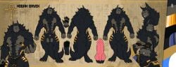 absurd_res anthro anthro_only bayek canid canine canis hellfire_john hi_res hogan_bayek knot male male/male mammal model_sheet mythological_canine mythological_creature mythology solo were werecanid werecanine werewolf wolf