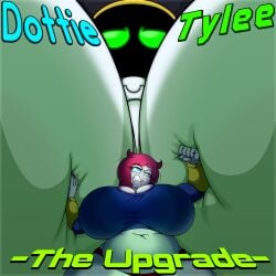 2girls android comic comic_cover dottie_(slickdratini) female female_only giantess mobiustheice robot tylee_(mobiustheice)