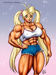 abs biceps big_breasts big_muscles breasts dcmatthews female huge_breasts large_breasts large_muscles muscles muscular_arms muscular_female muscular_legs muscular_thighs pecs tetsuko