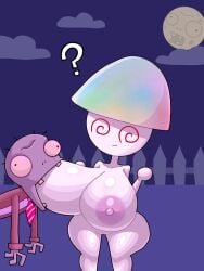 big_breasts hypno-shroom_(pvz) plant_girl plants_vs_zombies zombies