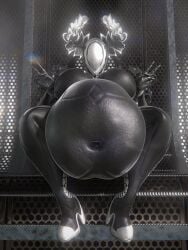 bbw big_breasts breasts cleavage female huge_breasts hyper_belly irona_(qzk_forte) mag_(warframe) overweight qzk_forte tagme thick_thighs warframe wide_hips