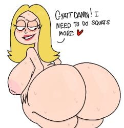 american_dad ass ass_focus badonkadonk big_ass big_breasts big_butt blonde_hair blush blush_lines blushing bubble_ass bubble_butt butt cropped_legs fat_ass female francine_smith huge_ass huge_butt hyper_ass impressed looking_at_own_ass looking_at_own_butt looking_back mature mature_female mature_woman milf mom mommy mother nude nude_female pepperoni_nipples red_lipstick smile sweat sweatdrop sweaty_balls sweaty_butt theslashfive thick thick_ass thick_thighs thighs