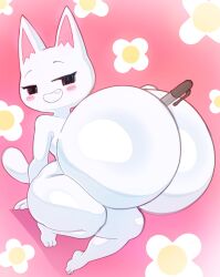 1girls alternate_version_available angstrom animal_crossing blanca_(animal_crossing) breasts_bigger_than_head female female_focus female_only large_breasts nintendo solo