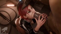 1boy 1girl 1girls 3d alien animated ass big_ass blowjob both_hands_on_cock bottomless bouncing_breasts breasts bubble_butt commander_shepard electronic_arts eyes_rolling_back female femshep girthy_penis green_eyes hand_on_head holding_penis huge_cock human human_on_alien krogan male mass_effect mass_effect_2 mass_effect_3 mouthful mp4 naked no_bra no_panties no_shirt no_sound nude nude_male on_knees open_jacket partially_clothed penis red_hair regina3d short_playtime slim_waist sucking_penis tagme thick_thighs video wide_hips