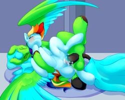 2013 balls cum cum_in_pussy cum_inside emerald_sky equine female feral friendship_is_magic horse male my_little_pony original_character pegasus penetration penis pony pussy rainbow_dash_(mlp) severus sex straight vaginal_penetration vaginal_penetration wings