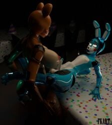 3d 3d_(artwork) 4k anal anal_sex animatronic big_dom_small_sub blender_cycles bonnie_(fnaf) bulge digital_media_(artwork) dominant duo eye_roll femboy five_nights_at_freddy's freddy_(fnaf) freekiller futanari genitals glowing glowing_body_parts glowing_eyes hands_on_hips hands_on_table hi_res intersex intersex/male legs_around_waist lips machine male metallic_body penetration penis robot scottgames size_difference