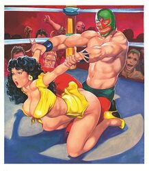 1girls aca_los_maistros almas_perversas bazaldua bellas_de_noche breasts buttjob cai_en_la_tentacion chambeadoras cleavage cover_page delmonicos_erotika editorial_mango ejea groping high_heels hoop_earrings latina luchador moneros secretos_de_cama sexually_suggestive skirt wrestling wrestling_ring