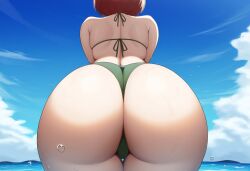 1girls ai_generated bikini danganronpa danganronpa_2:_goodbye_despair huge_ass koizumi_mahiru novelai thick_thighs wide_hips