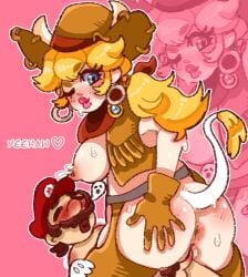 big_breasts cowgirl_peach cowgirl_position mario mario_(series) princess_peach sex