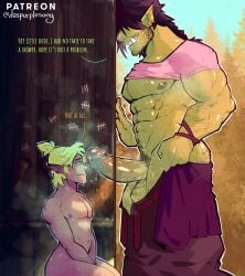 2boys alpha_male bara beefy big_dom_small_sub big_penis both_sides daddy daspurplesong elf erect_penis erection gay gay_sex glory_hole green_skin height_difference horny huge_cock imminent_oral imminent_sex lad large_penis male male/male male_only manly muscular muscular_male musk musk_clouds musky musky_cock nasty oral orc scent scent_hound showing_both_sides size_difference smegma smegma_in_foreskin smell smelly smelly_cock steam steaming_body sweat sweatdrop sweating sweaty talking_to_another thick_penis tough_guy veiny_penis verbal yaoi