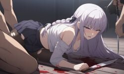 ai_generated blood danganronpa gangrape kirigiri_kyouko peril