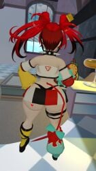 3d ass ass_tattoo big_ass hakos_baelz hololive hololive_english hololive_english_-council- hololive_english_-promise- miniskirt rat_ears rat_tail red_hair shortstack spiked_collar tagme the3ndergamer thick_thighs thin_waist thong vrchat whale_tail whale_tail_(clothing) wide_hips