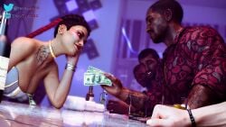 3d bar blender dark-skinned_male dark_skin electronic_arts loba loba_(apex_legends) money multiple_boys sfw twoteasonx video_games