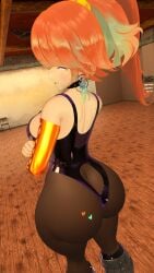 ass ass_focus ass_tattoo big_ass booty earrings hololive hololive_english hololive_myth huge_ass leotard looking_at_viewer orange_hair pantyhose tagme takanashi_kiara the3ndergamer thick_thighs thin_waist virtual_youtuber vrchat wide_hips