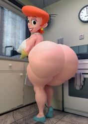 3d apron ass ass_bigger_than_breasts ass_bigger_than_head ass_bigger_than_torso big_ass big_butt dexter's_laboratory dexter's_mom fat_ass fat_butt gigantic_ass gigantic_butt huge_ass huge_butt kitchen large_ass large_butt massive_ass massive_butt milf red_hair shocking_(artist) short_hair smile smiling_at_viewer tagme thick_thighs thighs washing_dishes