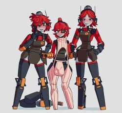 1boy 2d 2girls crossdressing dell_spencer female femboy forced_crossdressing hung_femboy imminent_sex kulodrones male robot team_fortress_2 teleporter_twins_(team_fortress_2)