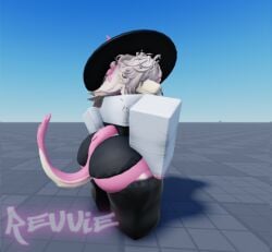 1girls ass_focus big_ass big_breasts breasts furred_dragon furry_only huge_ass mercedes_(xr_revvie) office_lady roblox robloxian thick_thighs xr_revvie