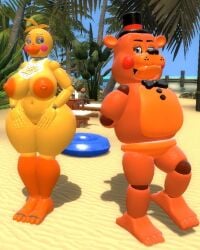 3d 3d_(artwork) fnaf heterosexual toy_chica_(fnaf) toy_freddy_(fnaf)