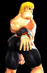 ass bara blonde_hair human ken_masters lewdzie male male_only muscles penis solo street_fighter street_fighter_iv xnalara