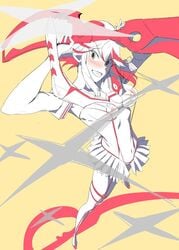 1girls areola breasts female female_only garter_straps kill_la_kill matoi_ryuuko navel nipples scissor_blade senketsu solo suspenders tagme