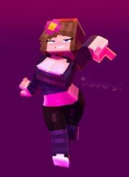 big_ass big_breasts big_butt breasts clothed cubic_breasts jenny_belle_(slipperyt) large_ass large_breasts minecraft pose slipperyt tagme