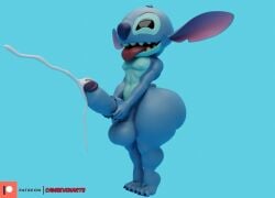 3d_artwork 3d_model abs anthro blue_balls blue_penis camseven cumshot furries furry glans happy_orgasm_face himbo_stitch jerking masturbating masturbation moaning moans orgasm orgasm_face pecs stitch stitch_(lilo_and_stitch) tongue_out