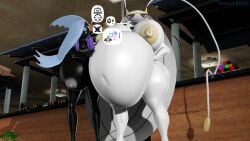 3d cum_belly female female_only huge_belly hyper hyper_breasts pheromosa pokemon pokemon_(species) rgtdwtbr source_filmmaker tapu_fini ultra_beast