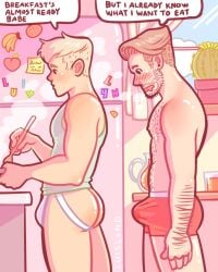 2boys abs bara blush bubble_ass bubble_butt couple dilf excited gay hairy hairy_male horny imminent_sex luisl4nd male male_only muscular muscular_male panties pecs penis_bulge romantic romantic_couple yaoi