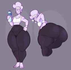 big_ass big_ass_(male) big_butt bottom_heavy bottom_heavy_femboy bottom_heavy_male dozighost femboy feminine_body feminine_male huge_ass huge_butt water_bottle wide_hips