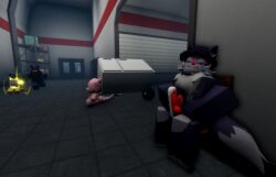 3d anthro balls being_chased black_body black_fur cock cum cum_from_penis cum_leaking fed_(kaiju_paradise) fridge gay ghostyfox235_(artist) it_(kaiju_paradise) kaiju_paradise male masturbating panther_(kaiju_paradise) roblox running self_upload sleeping slime_pup_(kaiju_paradise) stealing timothy_(kaiju_paradise)