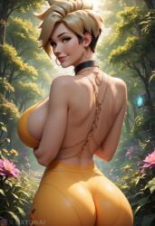 1girls ai_generated air antifragile_traysi big_breasts brest lena_oxton overwatch overwatch_2 oxtonai short tracer