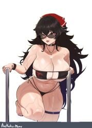 aestheticc-meme big_breasts huge_breasts long_hair looking_at_viewer milf raven_branwen rwby sunglasses thick_thighs tinted_eyewear