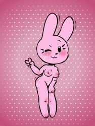 bunny_girl bunnygirl cute_face female female_ejaculation fluids fluids_genitals furry furry_female pink pink_body rabbit rabbit_girl widget