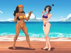 2girls ass big_ass big_breasts breasts brown-skinned_female brown_body brown_skin bust busty chest curvaceous curvy curvy_figure danny_phantom dark-skinned_female dark_skin digital_media_(artwork) female female_focus goth goth_girl hips hourglass_figure huge_ass huge_breasts killer_lotion large_ass large_breasts legs light-skinned_female light_skin lotion mature mature_female nickelodeon omiiverse sam_manson slim_waist thick thick_hips thick_legs thick_thighs thighs valerie_gray voluptuous waist wide_hips