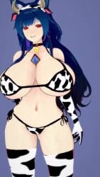 1girls 3d animated ass bell_collar big_ass bikini blue_hair breasts cat_ears collar cow_bell cow_ears cow_horns cow_print cow_print_bikini cow_print_gloves cow_print_thighhighs dancing dark_hair deluxe_rosie dragon_girl elbow_gloves female female_only gloves hips horns hourglass_figure huge_breasts indie_virtual_youtuber jewel jiggle jiggling_breasts light-skinned_female light_skin long_hair looking_at_viewer multicolored_hair nipple_bulge open_mouth purple_hair red_eyes smile solo solo_female sound standing swaying tagme thick_thighs thighhighs thighs thin_waist tight_clothing video vienna_(vtuber) virtual_youtuber wide_hips