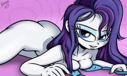 ass female female_only friendship_is_magic human humanized killryde looking_at_viewer my_little_pony nude rarity_(mlp) smooth_skin solo white_skin