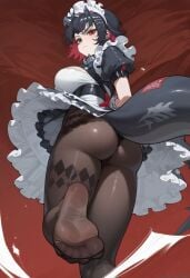 ai_generated annoyed annoyed_expression big_breasts ellen_joe feet feet_focus feet_up female foot_fetish foot_focus hypet looking_at_viewer maid maid_uniform pantyhose shark_girl shark_tail solo tagme tail thick_ass thick_legs thick_thighs thighs toes video_games zenless_zone_zero