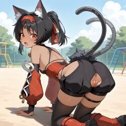 1girls ai_generated nekomiya_mana pussy zenless_zone_zero