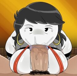 1girls big_breasts brown_hair female jaiden_animations jaidens_mom light-skinned_female light_skin mature_female milf mother pov spakka5