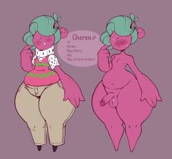 cheren_(dozighost) cherubi dilf dozighost femboy femboy_dilf feminine_body feminine_male househusband wide_hips