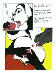 anthro anus canine comic dialog donkey english_text equine fellatio female fingering fox fur furry group hi_res high_resolution james_m_hardiman licking lori_(jmh) male masturbation nude oral oral_sex penis pussy sex skunk spread_pussy spreading straight text threesome tongue