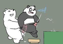 anal anal_sex anthro balls bear cartoon_network cum cum_in_ass cum_inside cumshot duo ejaculation english_text erection graft_(artist) humanoid_penis ice_bear male mammal nude orgasm panda panda_(wbb) penetration penis polar_bear prostate_stimulation see-through_view simple_background text we_bare_bears yaoi