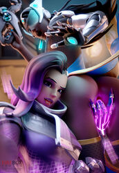 sombra from blizzard entertainment by fireboxstudio