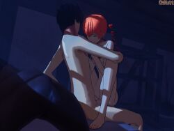 1boy 1girls 3d akira_kurusu feet female joker_(persona) male persona persona_5 persona_5_scramble:_the_phantom_strikers ren_amamiya reverse_cowgirl_position sex sophia_(persona_5)